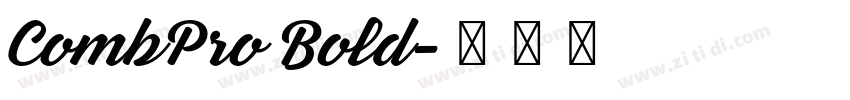 CombPro Bold字体转换